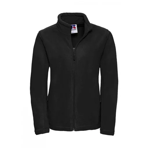 Női hosszú ujjú polár Russell Europe Ladies\' Full Zip Outdoor Fleece XS, Fekete