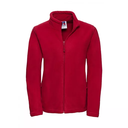 Női hosszú ujjú polár Russell Europe Ladies' Full Zip Outdoor Fleece S, Piros