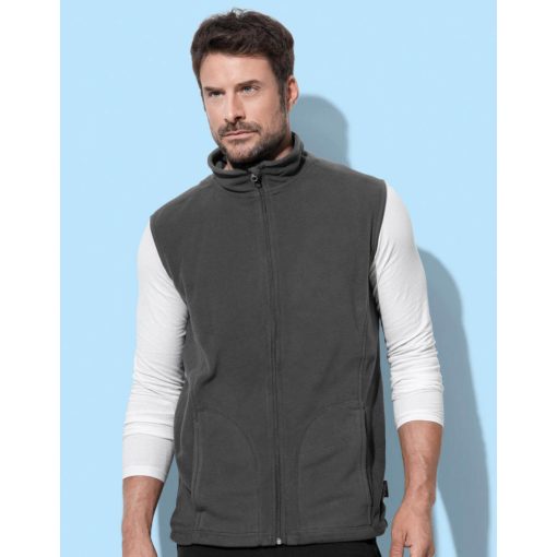 Férfi ujjatlan mellény Stedman Fleece Vest L, Opál fekete