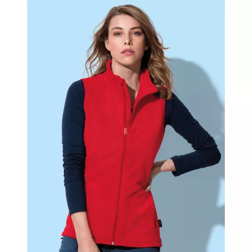 Női ujjatlan mellény Stedman Fleece Vest Women S, Piros
