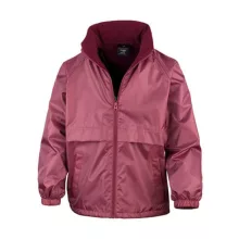 Gyerek Kabát Kapucnis Hosszú ujjú Result CORE Junior Microfleece Lined Jacket -S (5-6), Fekete
