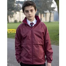 Gyerek Kabát Kapucnis Hosszú ujjú Result CORE Junior Microfleece Lined Jacket -S (5-6), Fekete