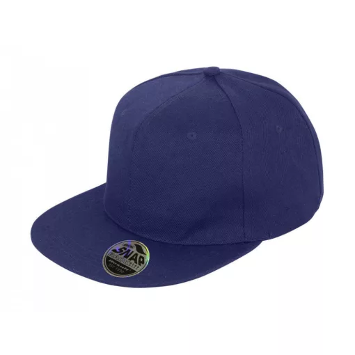 Uniszex sapka Result Caps Bronx Original Flat Peak Snap Back Cap Egy méret, Sötétkék (navy)