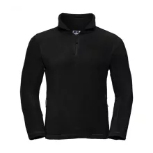 Uniszex hosszú ujjú felső Russell Europe Quarter Zip Outdoor Fleece XS, Fekete