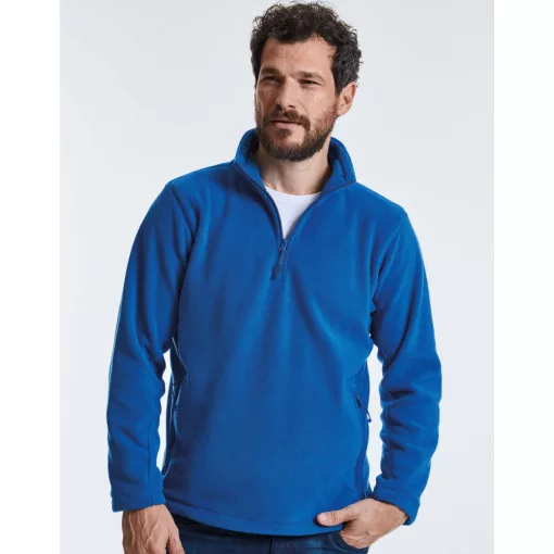 Uniszex hosszú ujjú felső Russell Europe Quarter Zip Outdoor Fleece S, Sötétkék (navy)