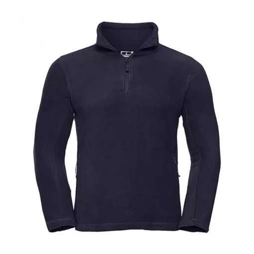 Uniszex hosszú ujjú felső Russell Europe Quarter Zip Outdoor Fleece L, Sötétkék (navy)