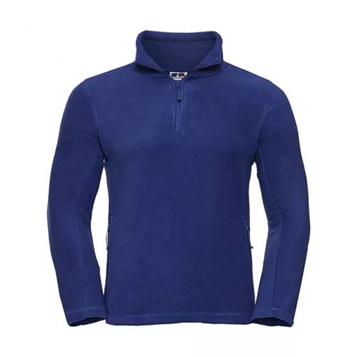 Uniszex hosszú ujjú felső Russell Europe Quarter Zip Outdoor Fleece M, Világos királykék
