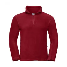 Uniszex hosszú ujjú felső Russell Europe Quarter Zip Outdoor Fleece L, Piros