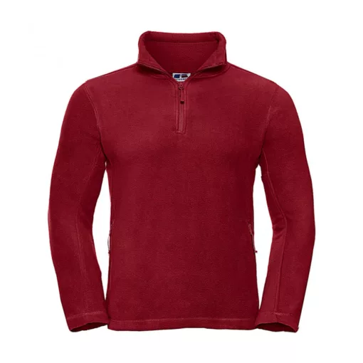Uniszex hosszú ujjú felső Russell Europe Quarter Zip Outdoor Fleece 2XL, Piros