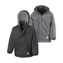 Gyerek Kabát Kapucnis Hosszú ujjú Result Junior Reversible Stormproof Jacket -2XS (2-3), Burgun