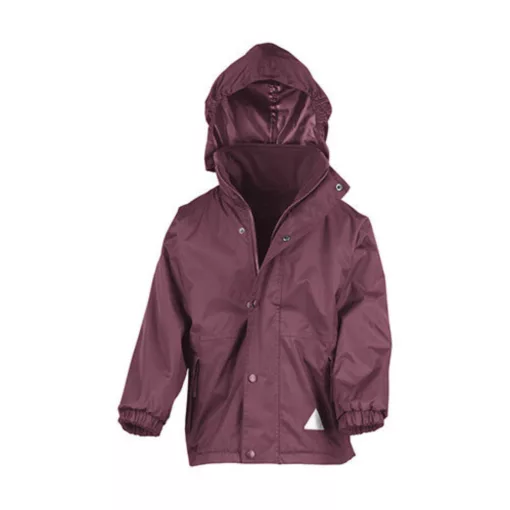 Gyerek Kabát Kapucnis Hosszú ujjú Result Junior Reversible Stormproof Jacket -XL (11-12), Burgu