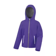 Gyerek Kabát Kapucnis Hosszú ujjú Result Kids TX Performance Hooded Softshell Jacket -XS (3-4),