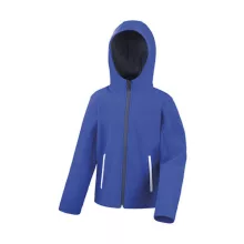 Gyerek Kabát Kapucnis Hosszú ujjú Result Kids TX Performance Hooded Softshell Jacket -XS (3-4),