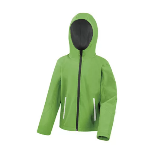 Gyerek Kabát Kapucnis Hosszú ujjú Result Kids TX Performance Hooded Softshell Jacket -XS (3-4),
