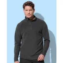 Férfi hosszú ujjú polár Stedman Fleece Half-Zip M, Szürke acél