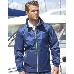 Uniszex Kabát Kapucnis Hosszú ujjú Result Hdi Quest Lightweight Stowable Jacket   Fekete/Naranc