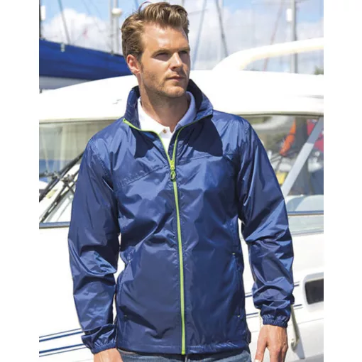 Uniszex Kabát Kapucnis Hosszú ujjú Result Hdi Quest Lightweight Stowable Jacket   Fekete/Naranc