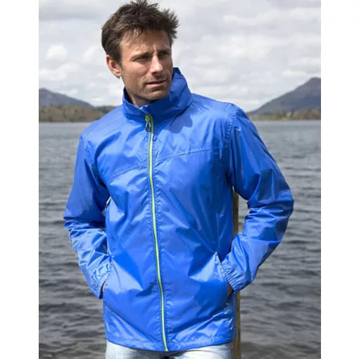Uniszex Kabát Kapucnis Hosszú ujjú Result Hdi Quest Lightweight Stowable Jacket Fekete/Narancss