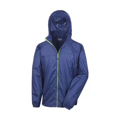 Uniszex Kabát Kapucnis Hosszú ujjú Result Hdi Quest Lightweight Stowable Jacket Fekete/Narancss