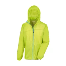 Uniszex Kabát Kapucnis Hosszú ujjú Result Hdi Quest Lightweight Stowable Jacket Lime/Királykék