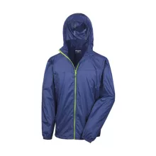 Uniszex Kabát Kapucnis Hosszú ujjú Result Hdi Quest Lightweight Stowable Jacket Lime/Királykék