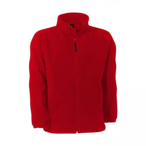 Uniszex hosszú ujjú polár B and C WindProtek Waterproof Fleece Jacket M, Piros