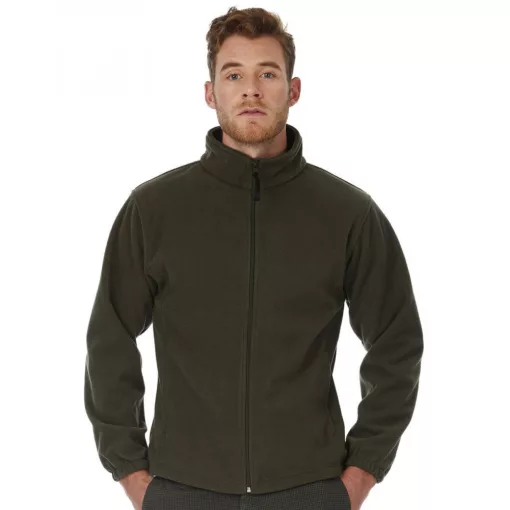 Uniszex hosszú ujjú polár B and C WindProtek Waterproof Fleece Jacket L, Piros