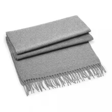 Uniszex sál Beechfield Classic Woven Scarf Egy méret, Heather szürke