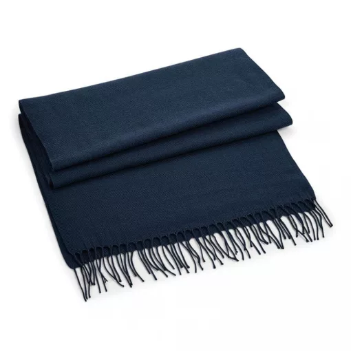 Uniszex sál Beechfield Classic Woven Scarf Egy méret, Sötétkék (navy)