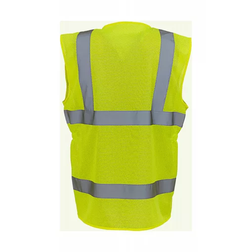 Női fényvisszaverő ruha munkaruha Yoko Fluo Ladies Executive Waistcoat L, Fluo Sárga