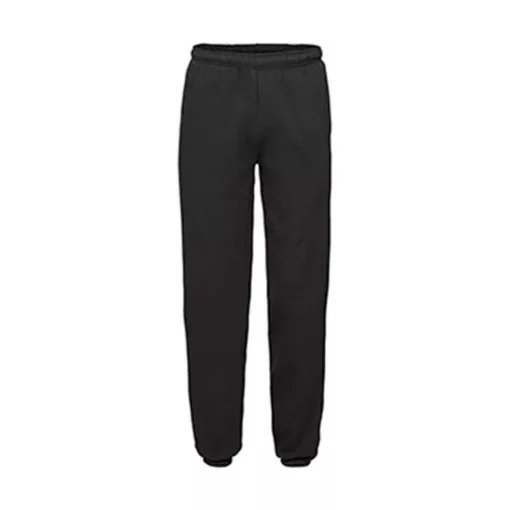 Uniszex Tréningnadrág  Hosszú Fruit of the Loom Elasticated Cuff Jog Pants   Fekete   urespolo.