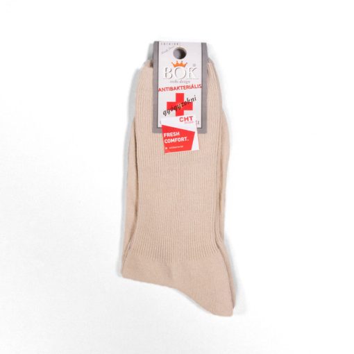BOK zokni ANTIBAKTERIÁLIS pamut női gyógyzokni - gumi nélküli bokazokni Homokbarna, 35-37 - Magyar Termék