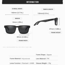 KDEAM polarizált napszemüveg UV400 női férfi uniszex átlátszó zöld