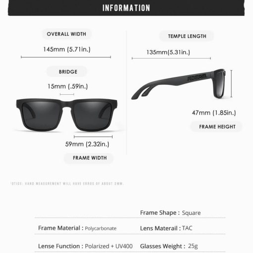 KDEAM polarizált napszemüveg UV400 női férfi uniszex átlátszó zöld