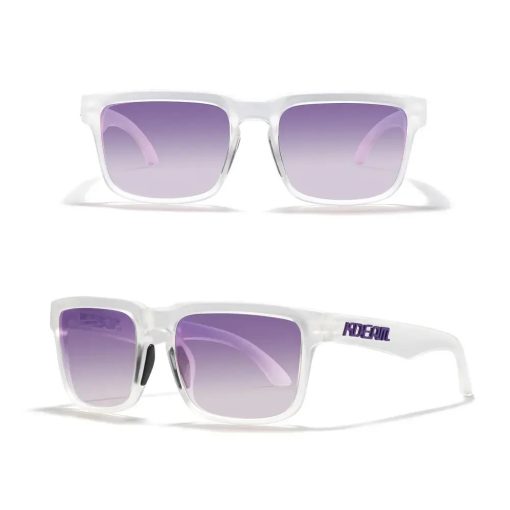 KDEAM polarizált napszemüveg UV400 női férfi uniszex matt átlátszó lila lencse