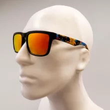 KDEAM polarizált napszemüveg UV400 női férfi uniszex színes mintás piros