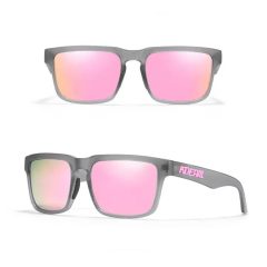   KDEAM polarizált napszemüveg UV400 női uniszex szürke, rózsaszín lencse