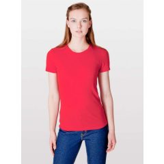   Női póló American Apparel AA2102 Fine Jersey Rövid Ujjú póló -XL, Red
