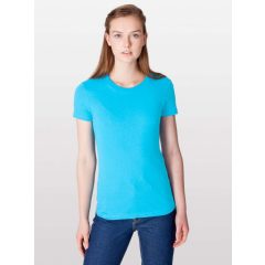   Női póló American Apparel AA2102 Fine Jersey Rövid Ujjú póló -M, Turquoise