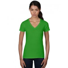   Női póló Anvil ANL88V Fashion Basic v-nyakú póló -S, Green Apple