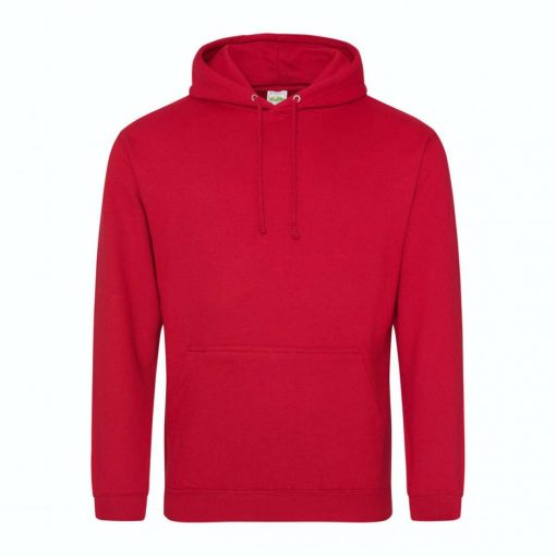 Uniszex kapucnis pulóver Just Hoods AWJH001 College Hoodie -2XL, Fire Red