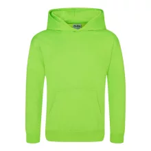 Gyerek kapucnis pulóver Just Hoods AWJH004J Kids Electric Hoodie -3/4, Electric Green