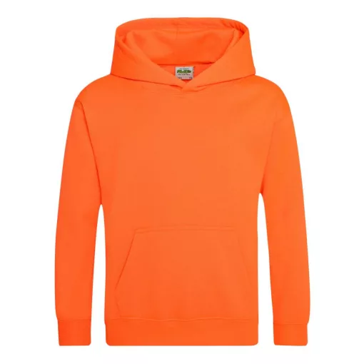 Gyerek kapucnis pulóver Just Hoods AWJH004J Kids Electric Hoodie -7/8, Electric Orange