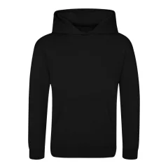   Gyerek kapucnis pulóver Just Hoods AWJH006J Kids Sports polyester Hoodie -S, Jet Black