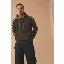 Uniszex kapucnis pulóver Just Hoods AWJH009 Baseball Hoodie -L, Charcoal Grey/Jet Blac