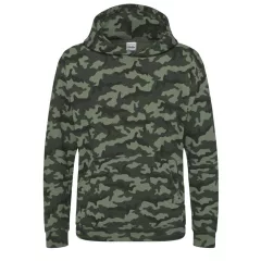   Gyerek kapucnis pulóver Just Hoods AWJH014J Kids Camo Hoodie -S, Black Camo