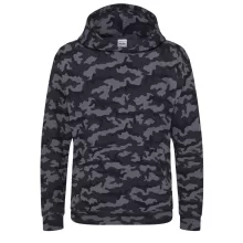 Gyerek kapucnis pulóver Just Hoods AWJH014J Kids Camo Hoodie -S, Black Camo