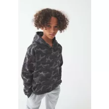 Gyerek kapucnis pulóver Just Hoods AWJH014J Kids Camo Hoodie -XL, Black Camo