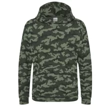Gyerek kapucnis pulóver Just Hoods AWJH014J Kids Camo Hoodie -XS, Black Camo