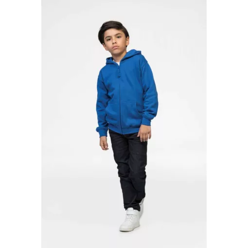 Gyerek kapucnis pulóver Just Hoods AWJH050J Kids Zoodie -12/13, Arctic White